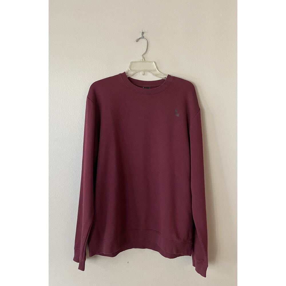 Lole Men’s Burgundy Sweatshirt Size‎ Large Pullover Sweater Ribbed Trim
